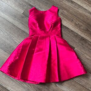 kate spade Hot Pink Sleeveless Pleated Party Dress